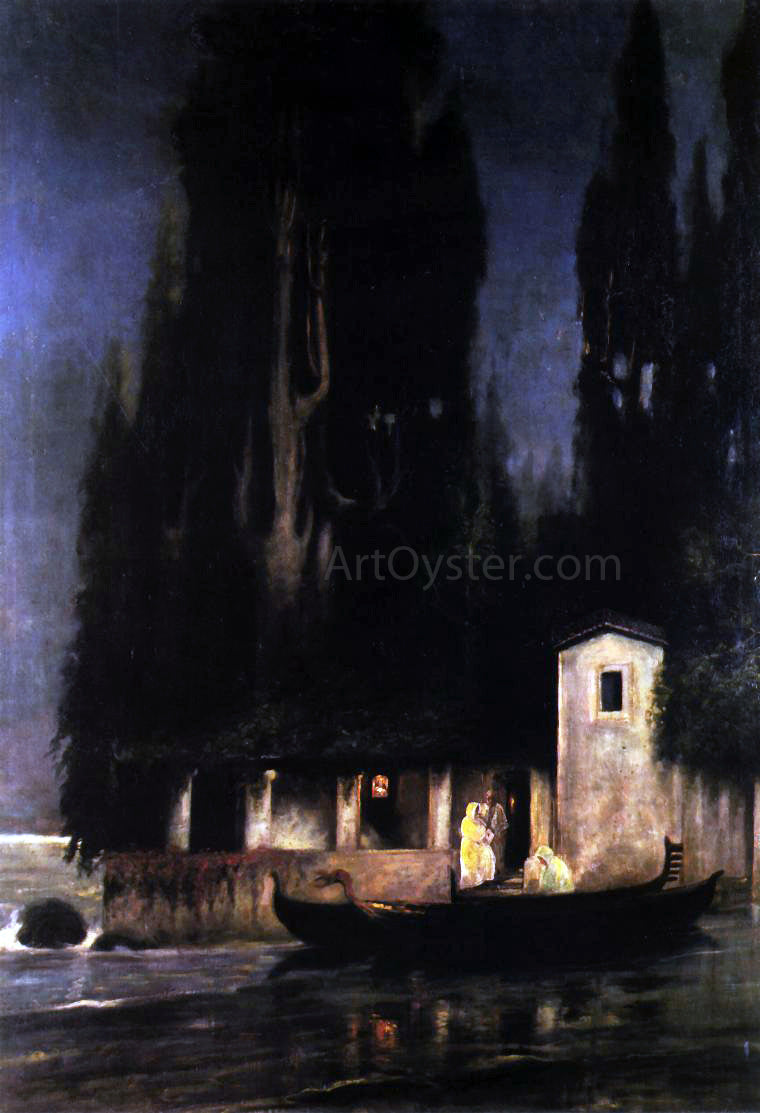 Henryk Hector Siemiradzki Departure from an Island at Night - Hand Painted Oil Painting