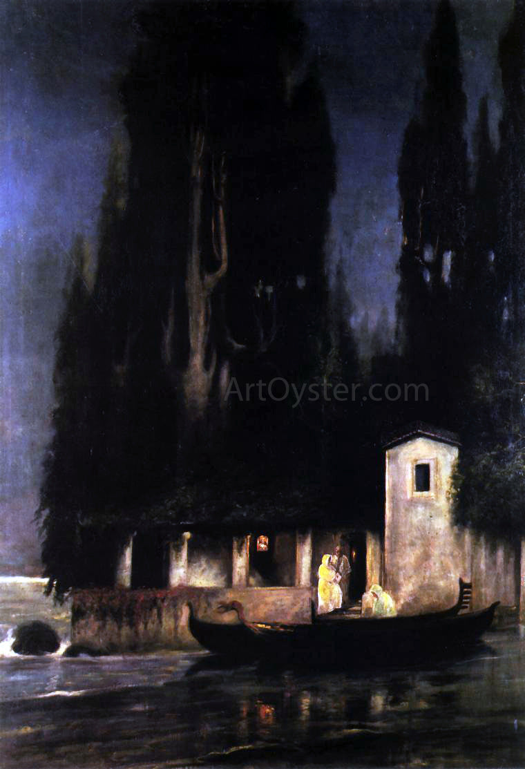  Henryk Hector Siemiradzki Departure from an Island at Night - Hand Painted Oil Painting