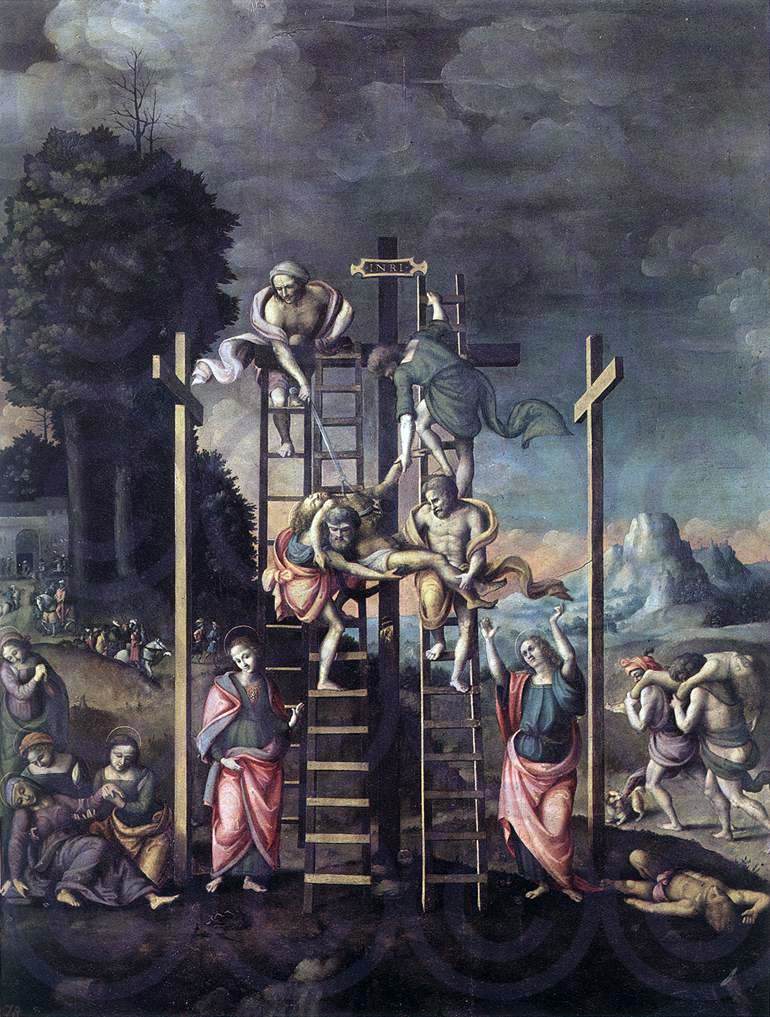 II Francesco Ubertini Bacchiacca Deposition - Hand Painted Oil Painting