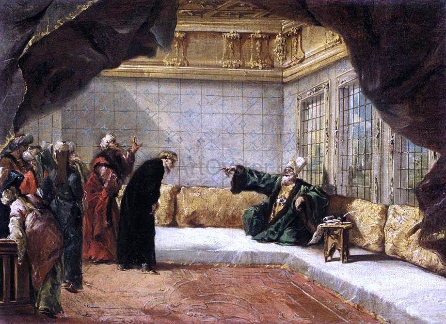 Giovanni Antonio Guardi Dergoumidas Before the Grand Vizier - Hand Painted Oil Painting