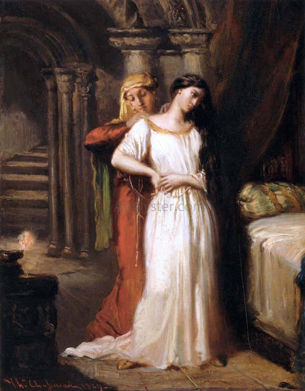  Theodore Chasseriau Desdemona Retiring to Her Bed - Hand Painted Oil Painting