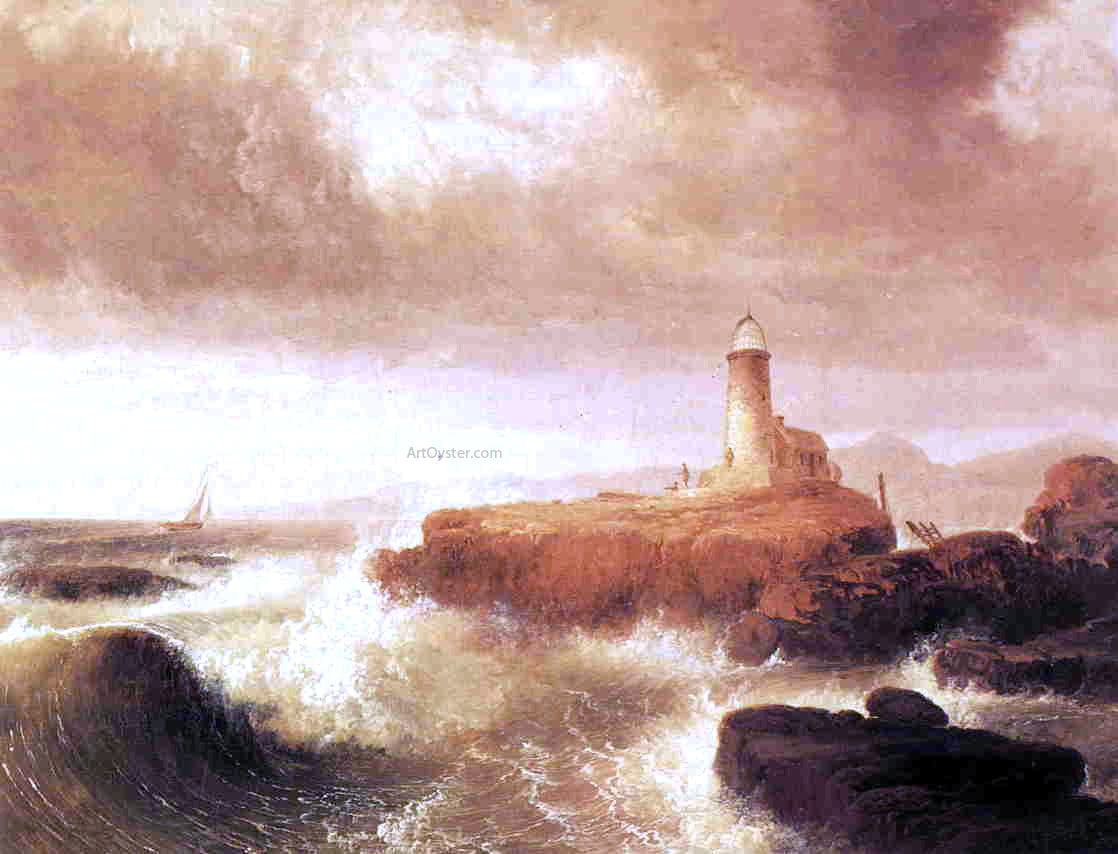Thomas Doughty Desert Rock Lighthouse - Hand Painted Oil Painting
