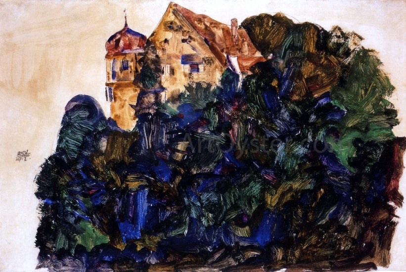 Egon Schiele Deuring Castle, Bregenz - Hand Painted Oil Painting