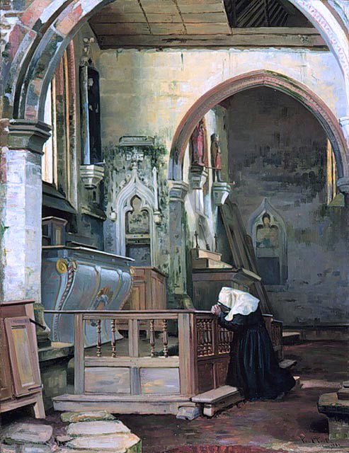 Paul Peel Devotion - Hand Painted Oil Painting