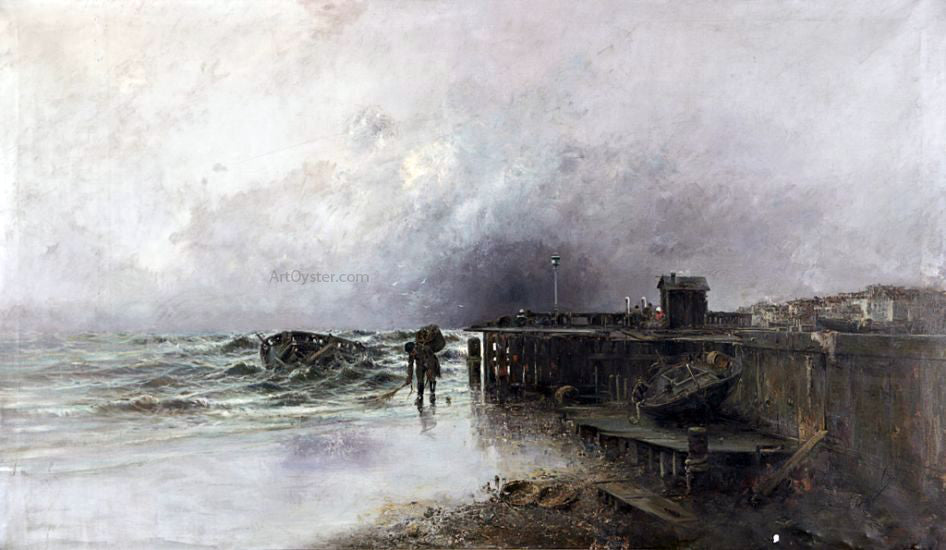 Jose Navarro Llorens Dia Nublado - Hand Painted Oil Painting