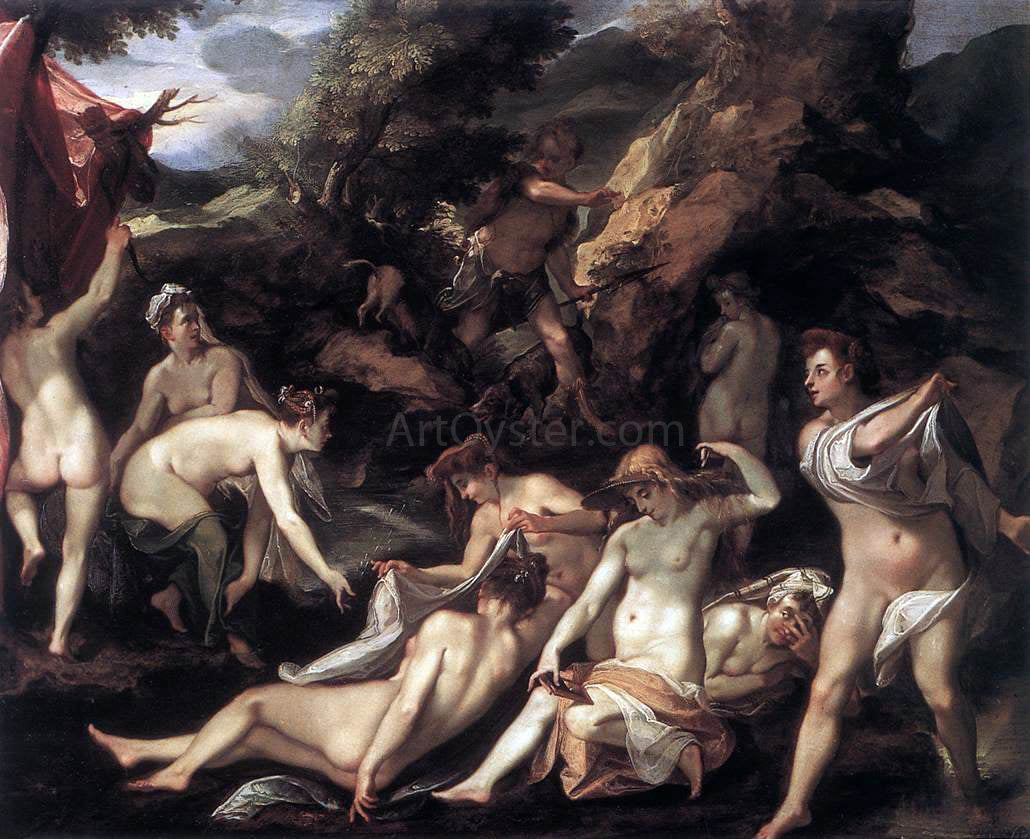 The Elder Joseph Heintz Diana and Actaeon - Hand Painted Oil Painting