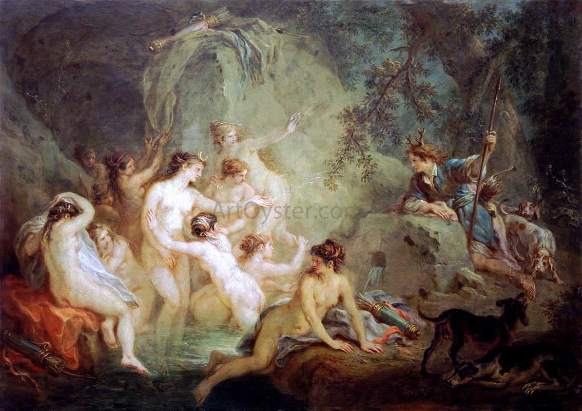 Martin Johann Schmidt Diana and Actaeon - Hand Painted Oil Painting