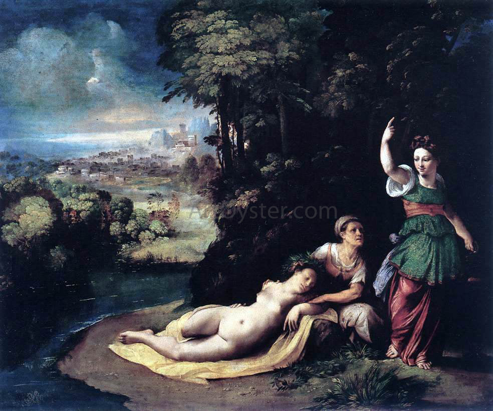 Dosso Dossi Diana and Calisto - Hand Painted Oil Painting
