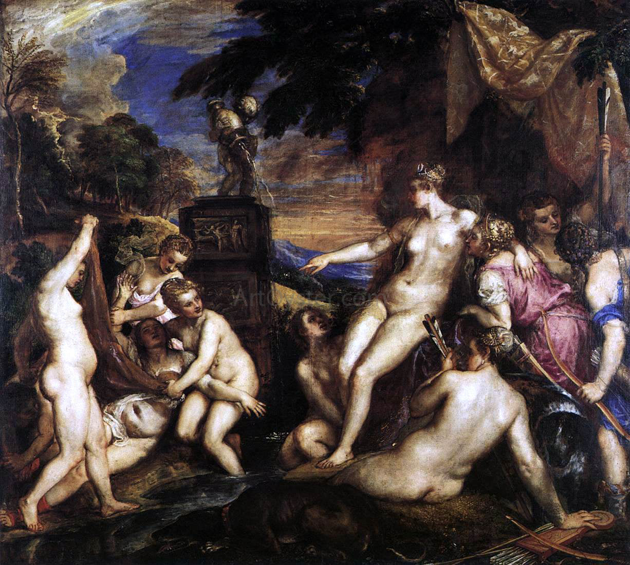 Titian Diana and Callisto - Hand Painted Oil Painting
