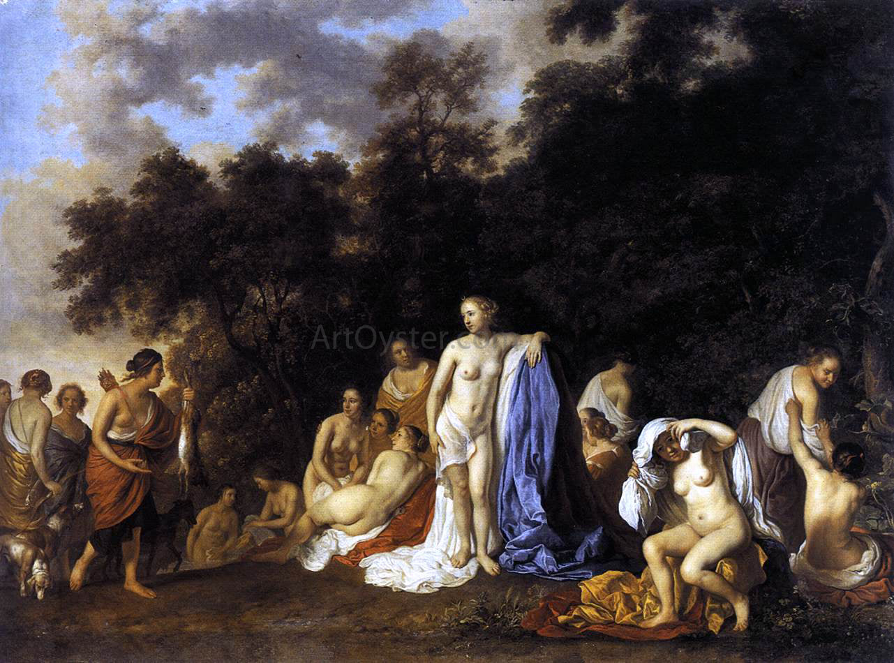 Jacob Van Loo Diana and Her Nymphs - Hand Painted Oil Painting