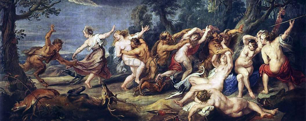 Peter Paul Rubens Diana and her Nymphs Surprised by the Fauns - Hand Painted Oil Painting