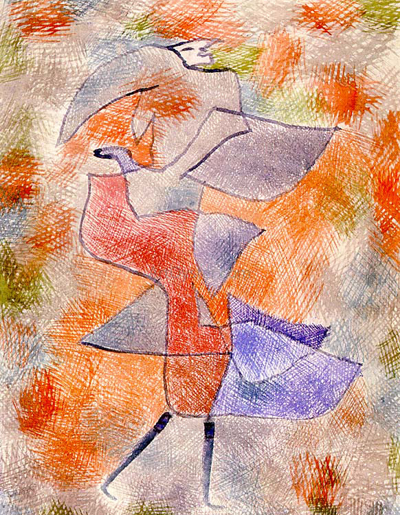 Paul Klee Diana in the Autumn Wind - Hand Painted Oil Painting