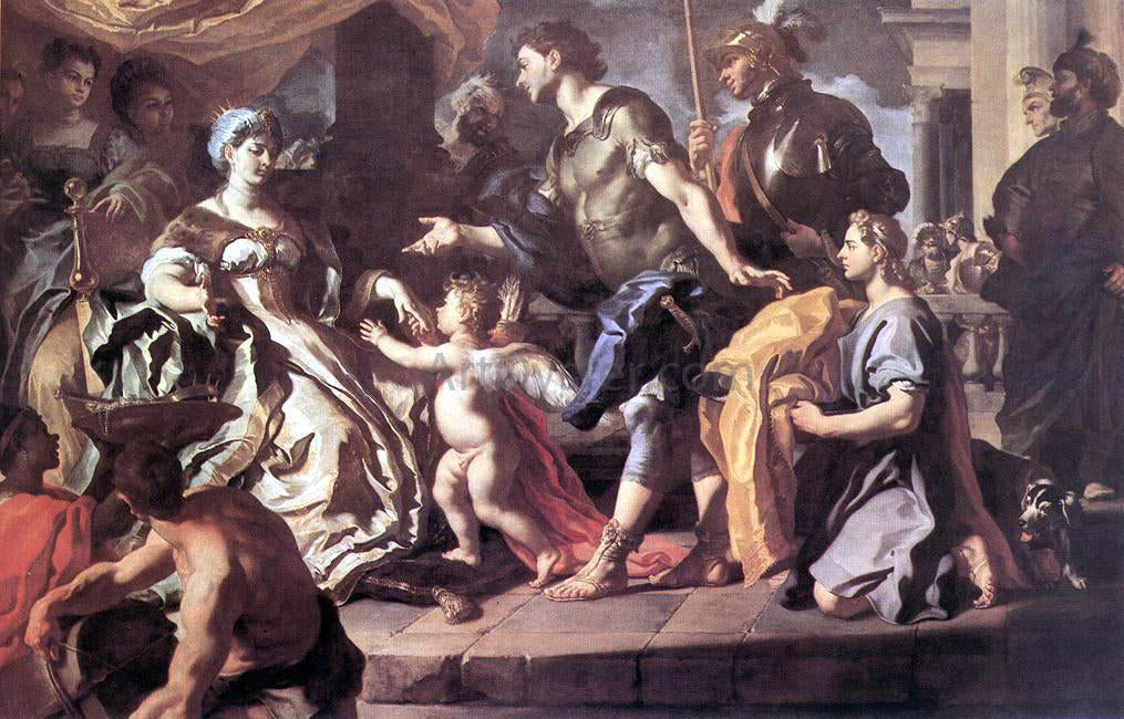  Francesco Solimena Dido Receiving Aeneas and Cupid Disguised as Ascanius - Hand Painted Oil Painting