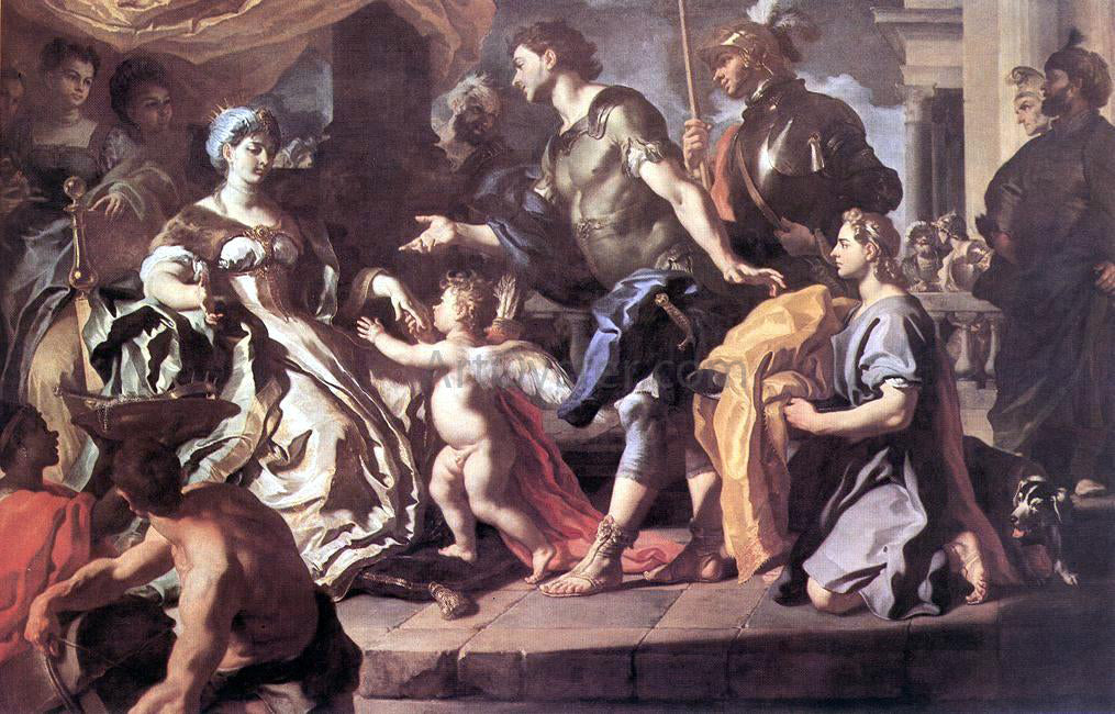 Francesco Solimena Dido Receiving Aeneas and Cupid Disguised as Ascanius - Hand Painted Oil Painting