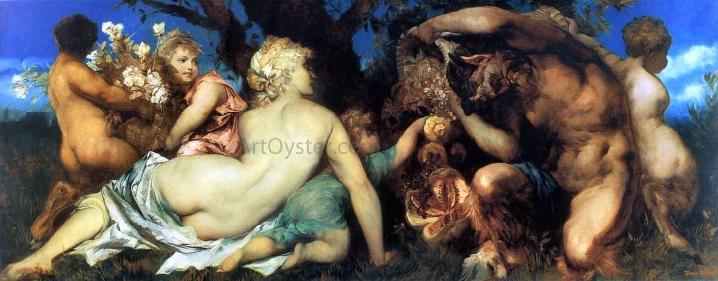 Hans Makart Die Ernte - Hand Painted Oil Painting
