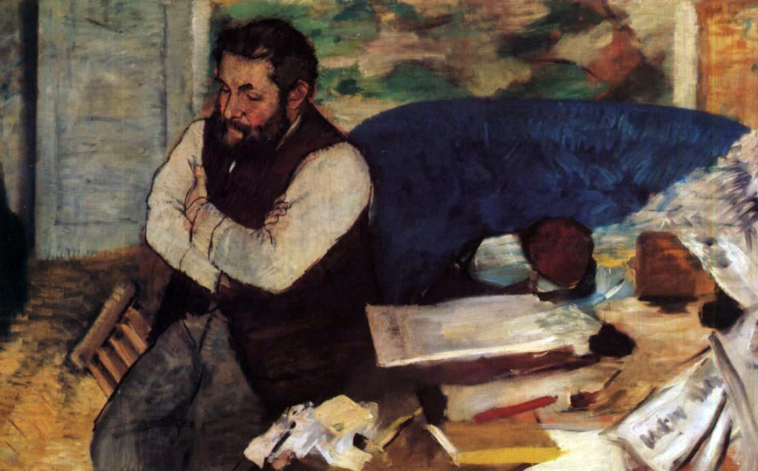 Edgar Degas Diego Martelli - Hand Painted Oil Painting