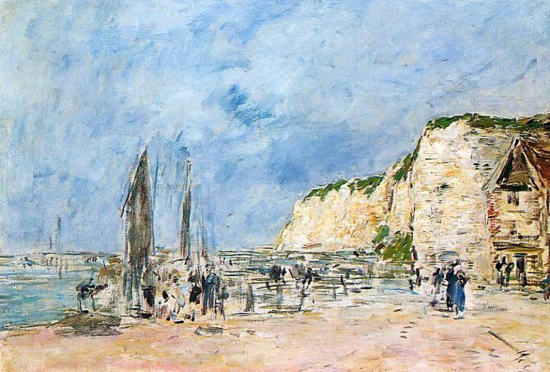 Eugene-Louis Boudin Dieppe, the Pollet Cliffs - Hand Painted Oil Painting