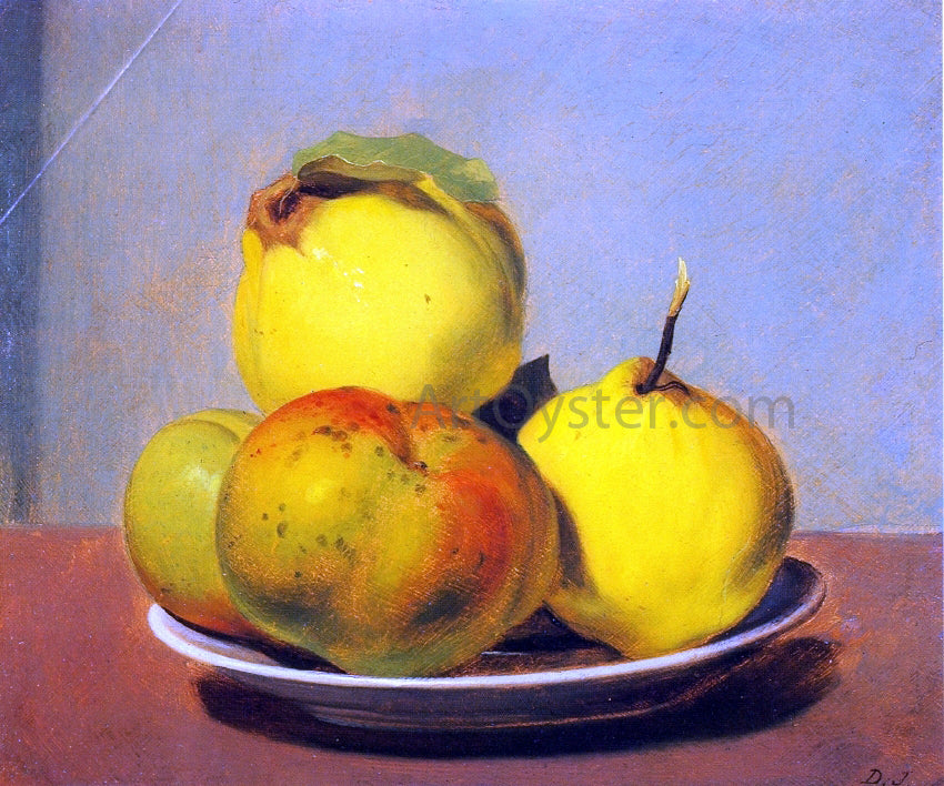 David Johnson Dish of Apples and Quinces - Hand Painted Oil Painting