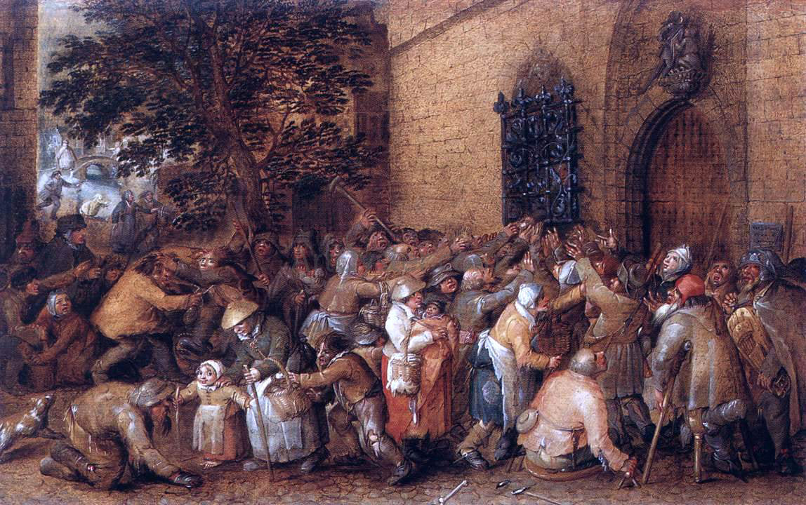 David Vinckboons Distribution of Loaves to the Poor - Hand Painted Oil Painting