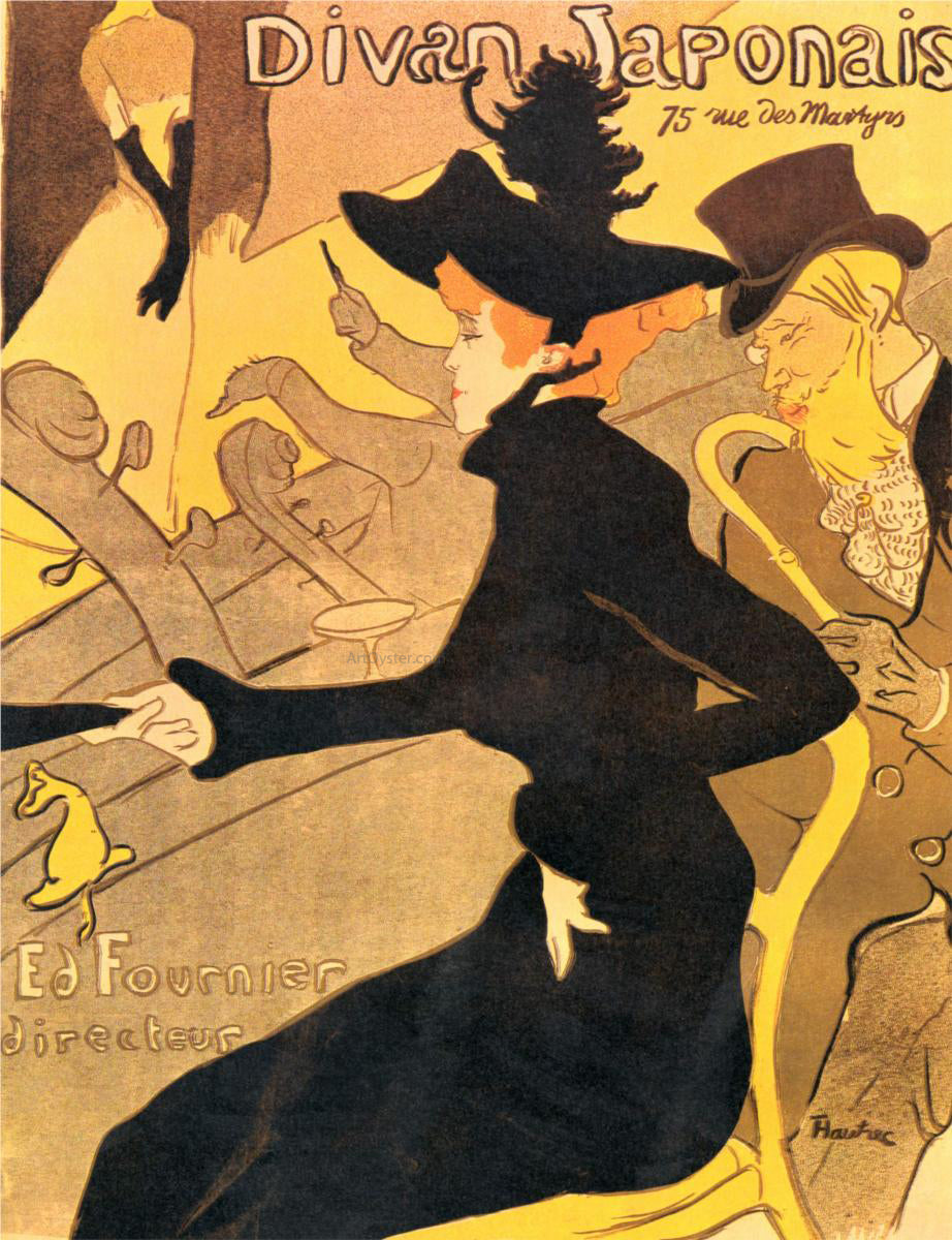 Henri De Toulouse-Lautrec Divan Japonais - Hand Painted Oil Painting