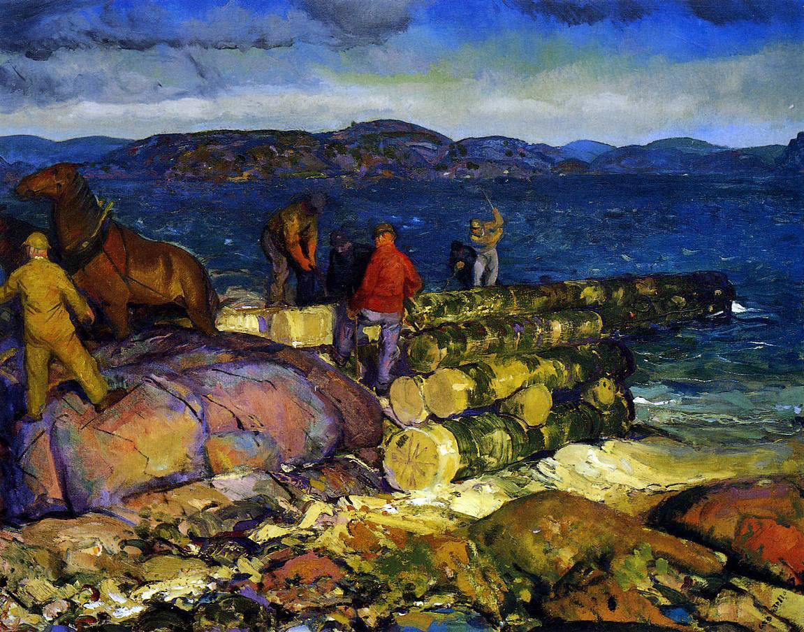 George Wesley Bellows Dock Builders - Hand Painted Oil Painting