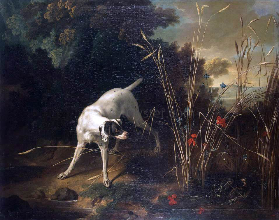 Jean-Baptiste Oudry Dog Pointing a Partridge - Hand Painted Oil Painting