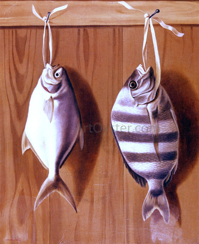 William Aiken Walker Dollar Fish and Sheephead - Hand Painted Oil Painting