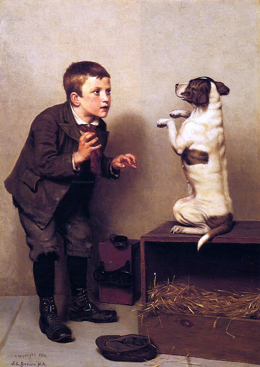 John George Brown Don't Move - Hand Painted Oil Painting