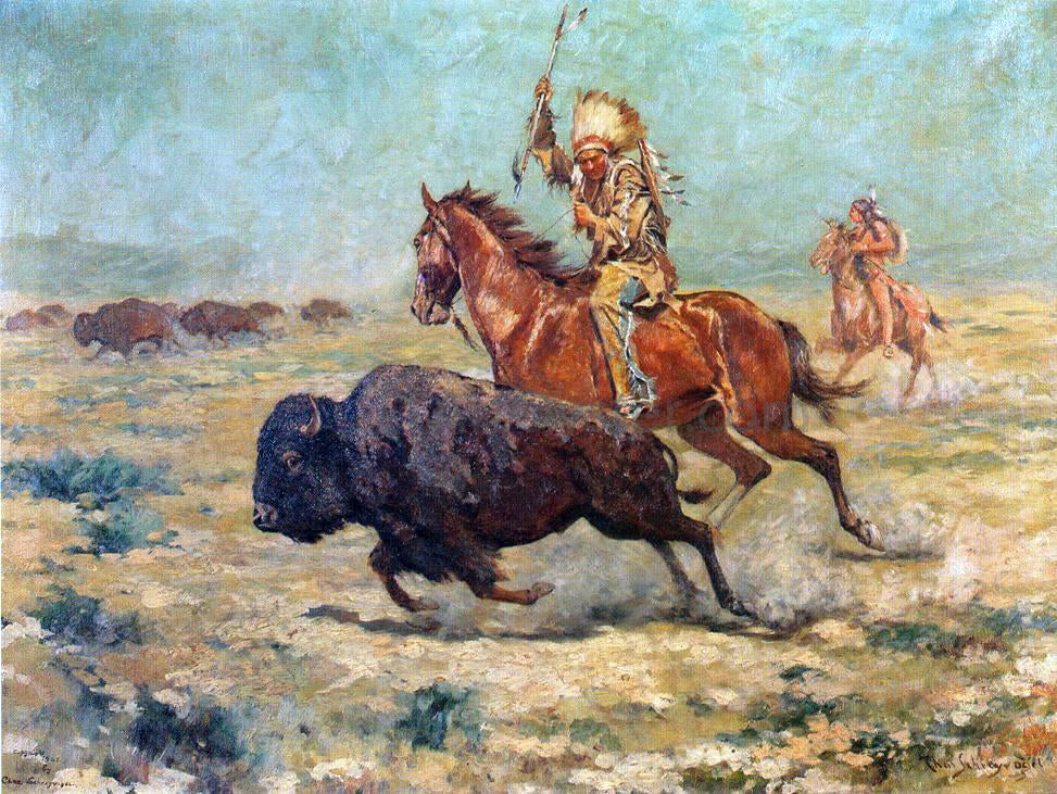 Charles Schreyvogel Doomed - Hand Painted Oil Painting