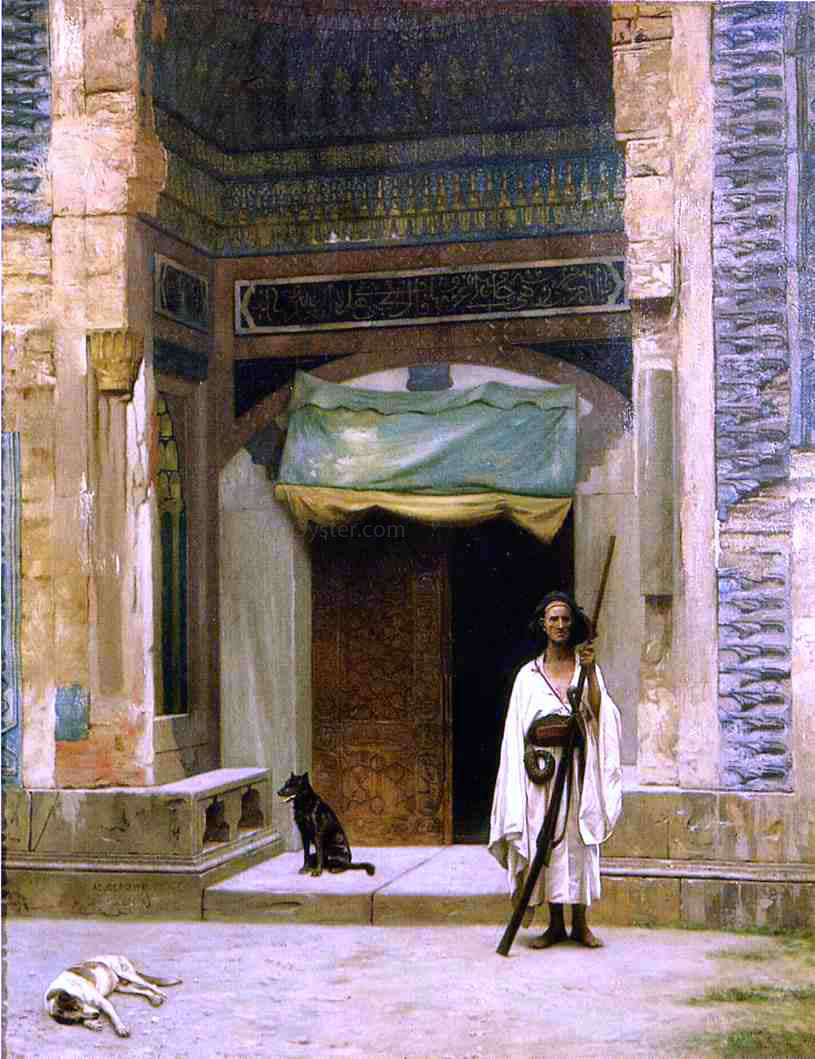 Jean-Leon Gerome Door of the Green Mosque - Hand Painted Oil Painting