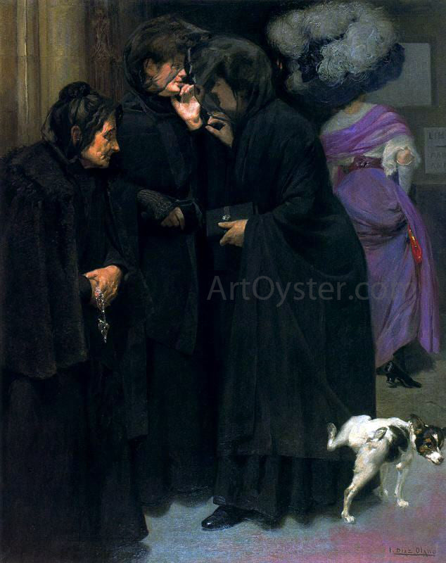 Ignacio Diaz Olano Dos Senoras - Hand Painted Oil Painting