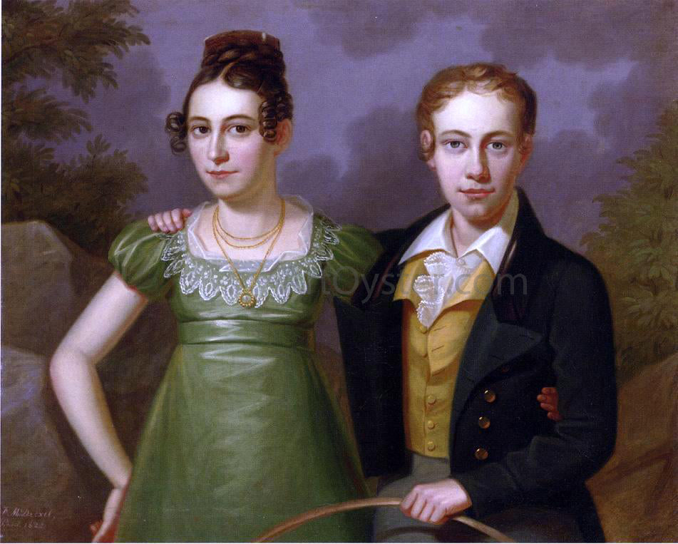 Francis Martin Drexel Double Portrait - Hand Painted Oil Painting