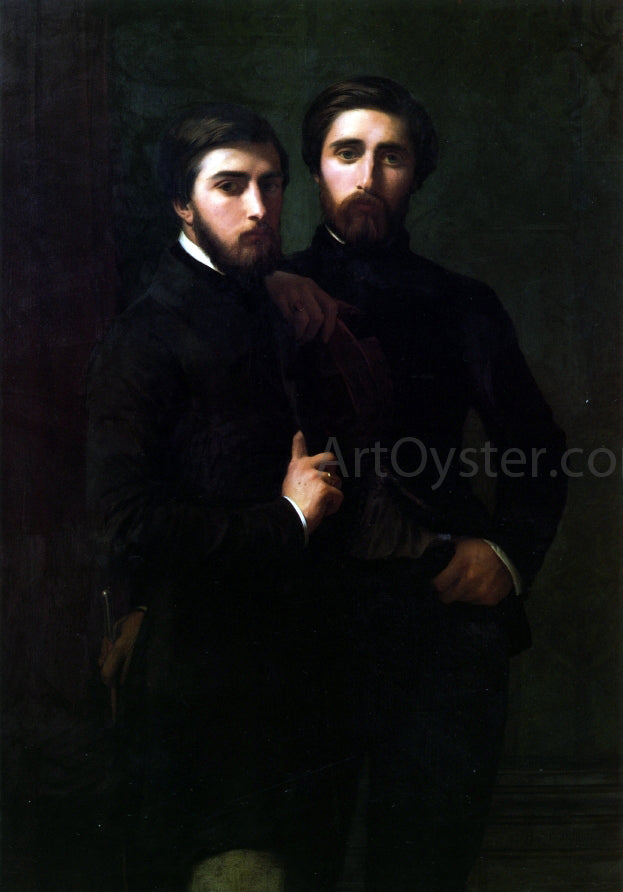 Hippolyte Flandrin Double Portrait of the d'Assy Brothers - Hand Painted Oil Painting