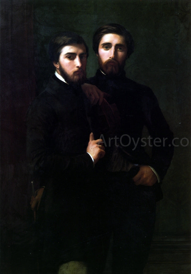  Hippolyte Flandrin Double Portrait of the d'Assy Brothers - Hand Painted Oil Painting