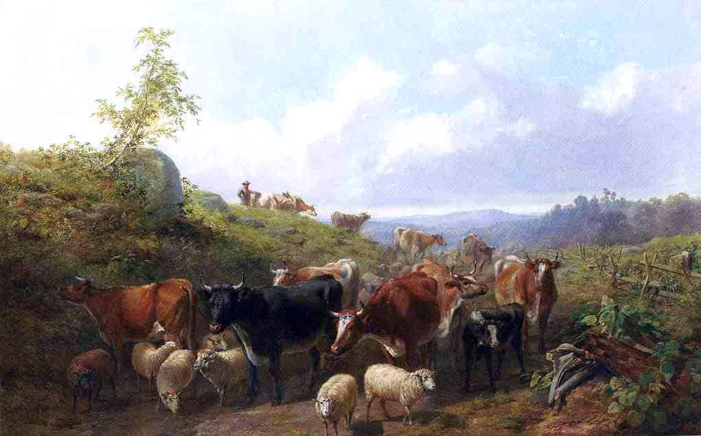 Arthur Fitzwilliam Tait Down the Road in Franklin County New York - Hand Painted Oil Painting