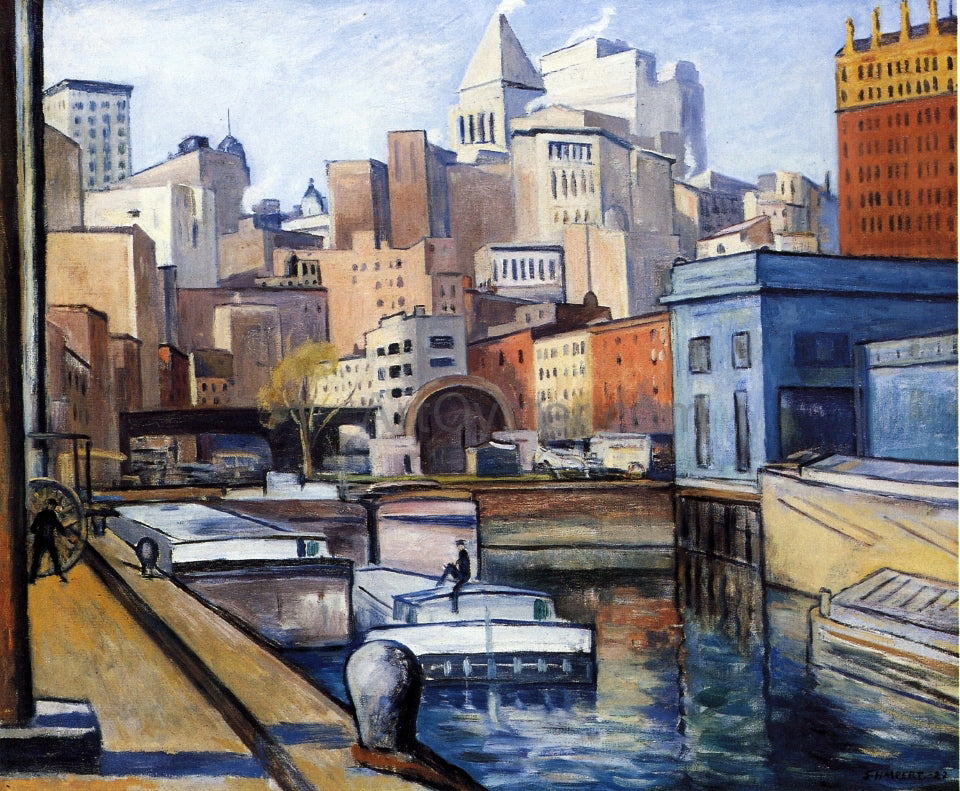 Samuel Halpert Downtown - Hand Painted Oil Painting