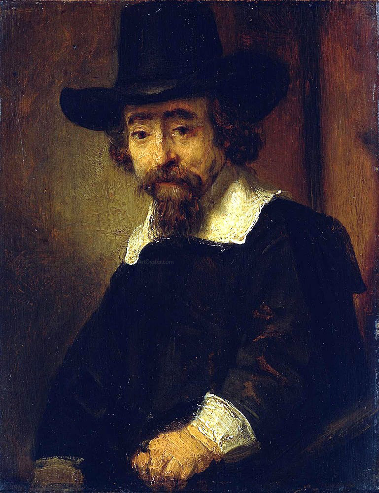 Rembrandt Van Rijn Dr Ephraim Bueno, Jewish Physician and Writer - Hand Painted Oil Painting