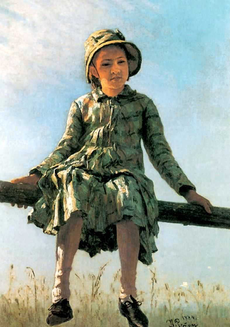 Ilia Efimovich Repin Dragon-Fly. Portrait of Vera Repina, the Artist's Daughter - Hand Painted Oil Painting