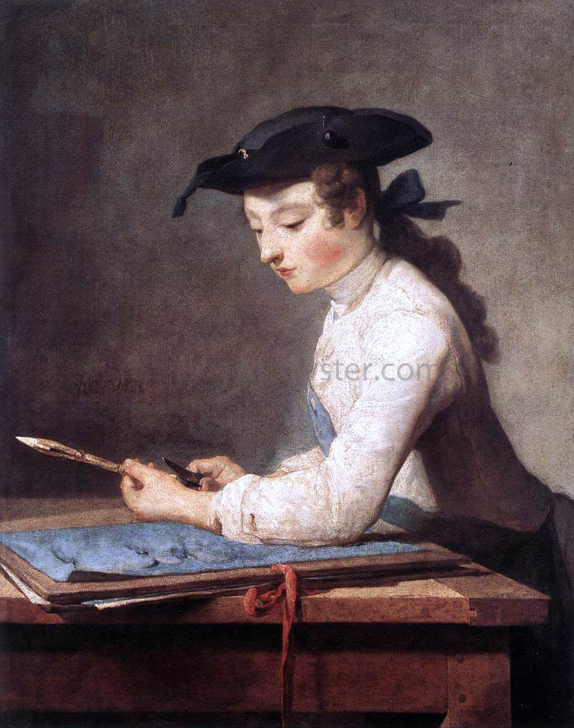 Jean-Baptiste-Simeon Chardin Draughtsman - Hand Painted Oil Painting