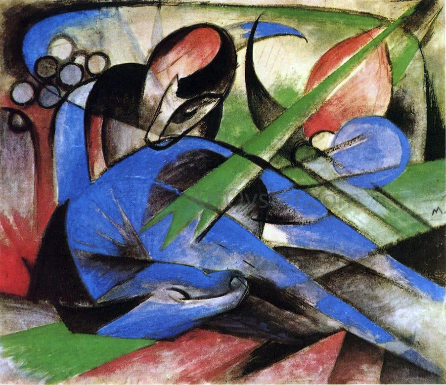  Franz Marc Dreaming Horses - Hand Painted Oil Painting