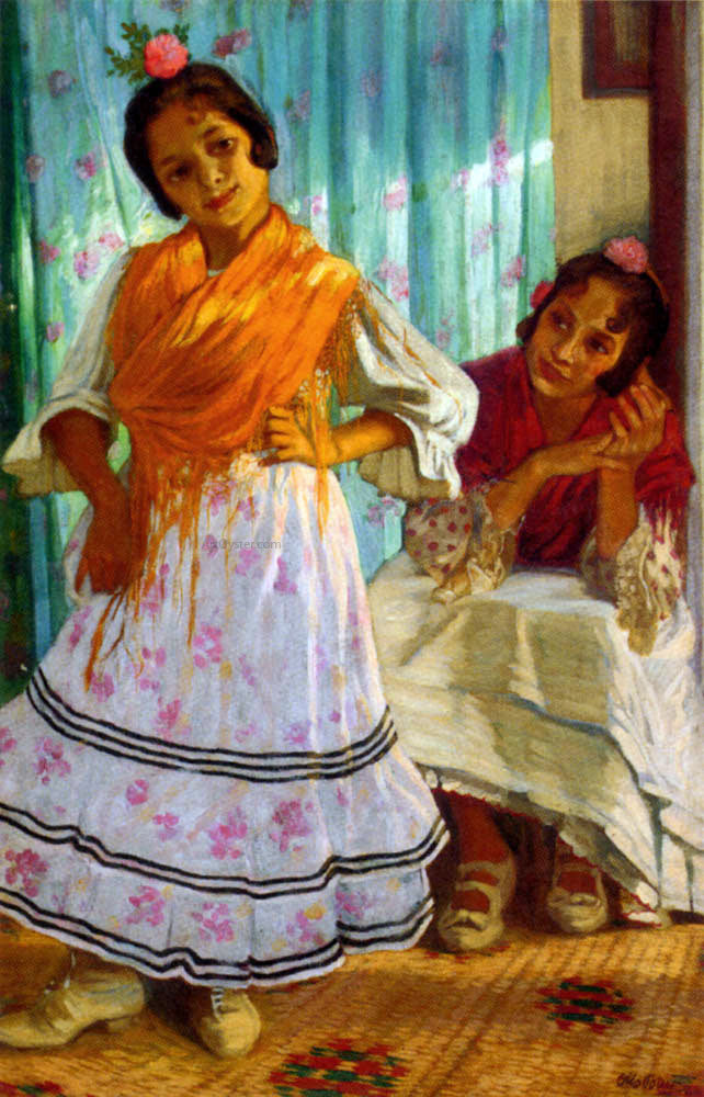 Otto Boyer Dressed For The Party - Hand Painted Oil Painting