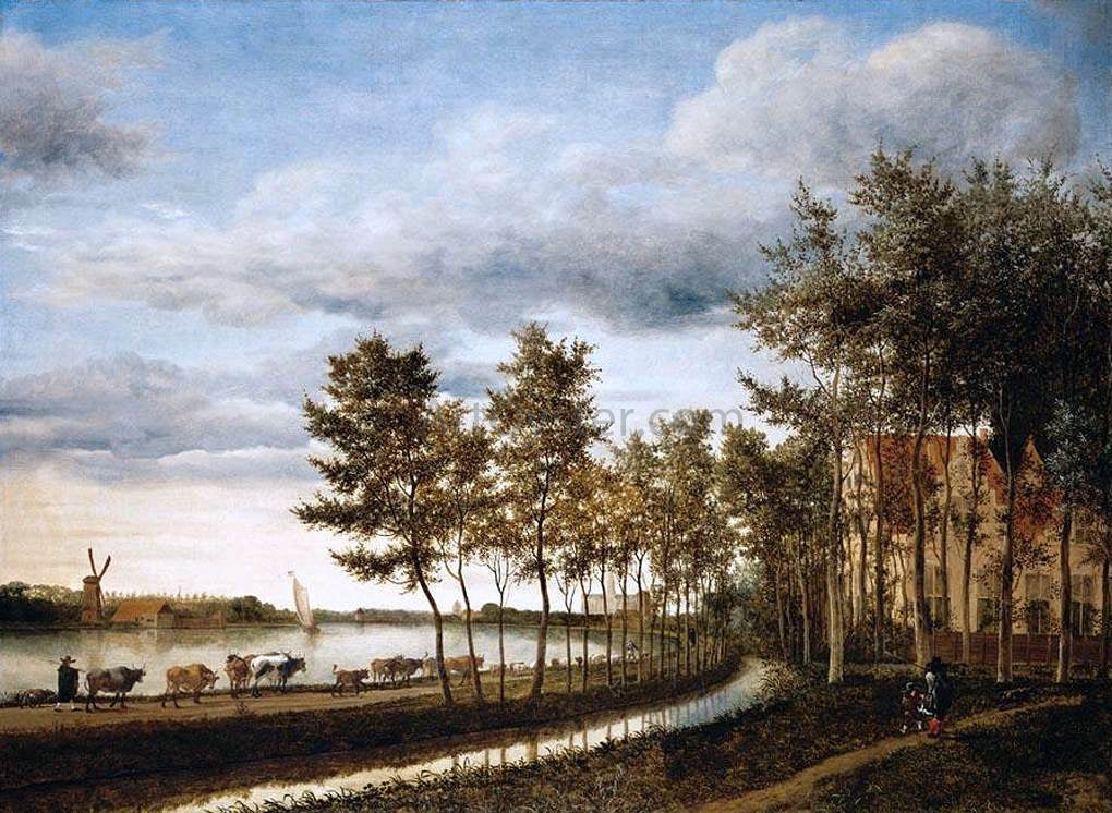 The Younger Cornelis Hendricksz Vroom Drovers with their Animals - Hand Painted Oil Painting