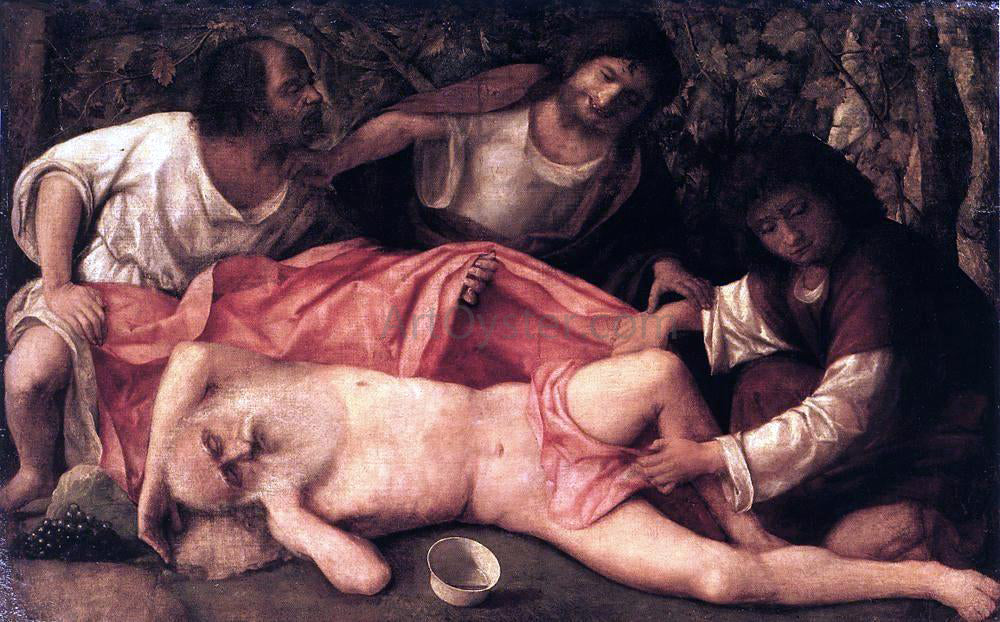 Giovanni Bellini Drunkennes of Noah - Hand Painted Oil Painting