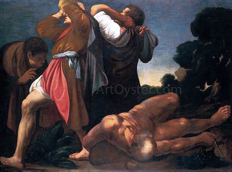  Carlo Saraceni Drunkenness of Noah - Hand Painted Oil Painting