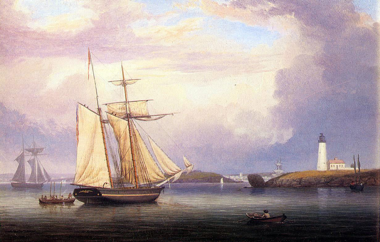 Fitz Hugh Lane Drying Sails off Ten Pound Island - Hand Painted Oil Painting