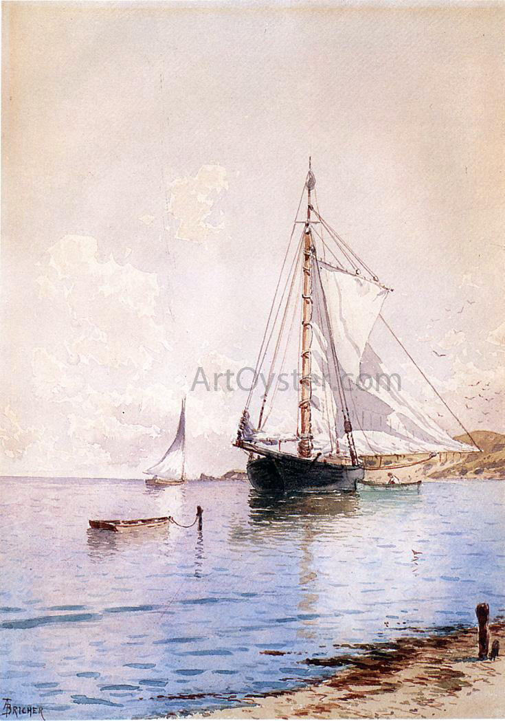 Alfred Thompson Bricher Drying the Main at Anchor - Hand Painted Oil Painting