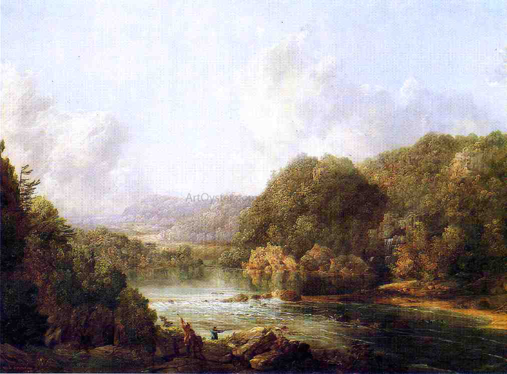 William Louis Sonntag Duck Hunters on the Ohio River - Hand Painted Oil Painting