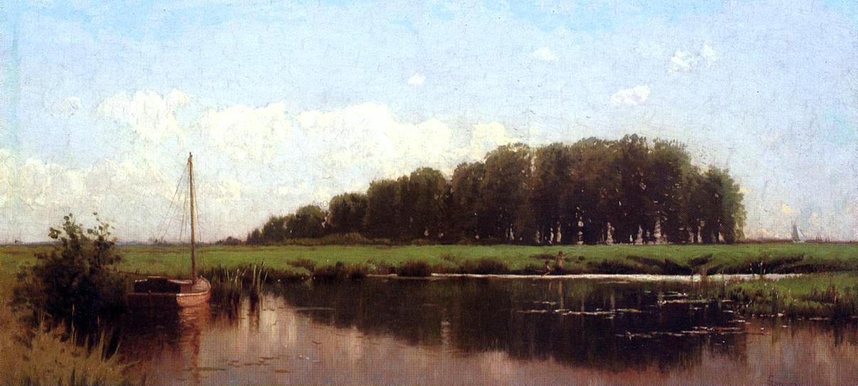 Alfred Thompson Bricher Duck Shootig on the Marshes - Hand Painted Oil Painting