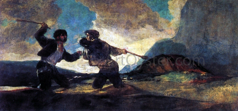 Francisco Jose de Goya Y Lucientes Duel with Cudgels - Hand Painted Oil Painting