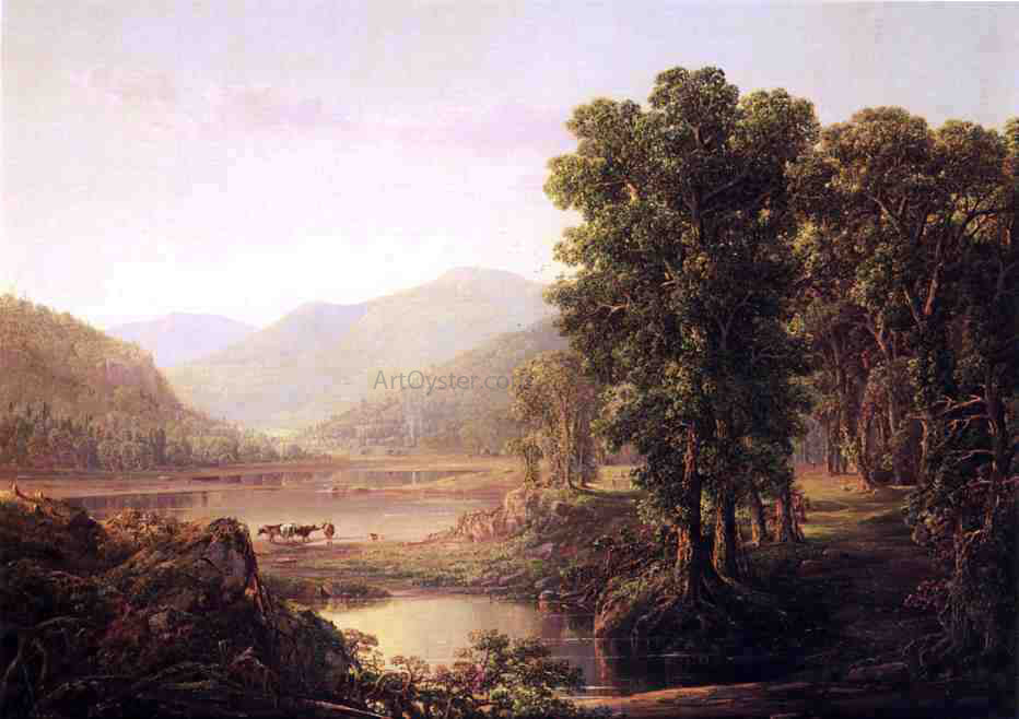 William Louis Sonntag Early Autumn Morning, Western Virginia - Hand Painted Oil Painting